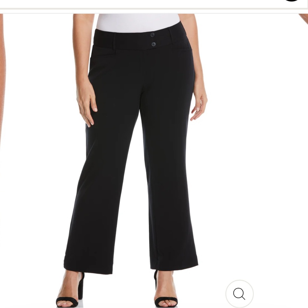 Rafaella Tapered Boot Curvy Women's Black Pants